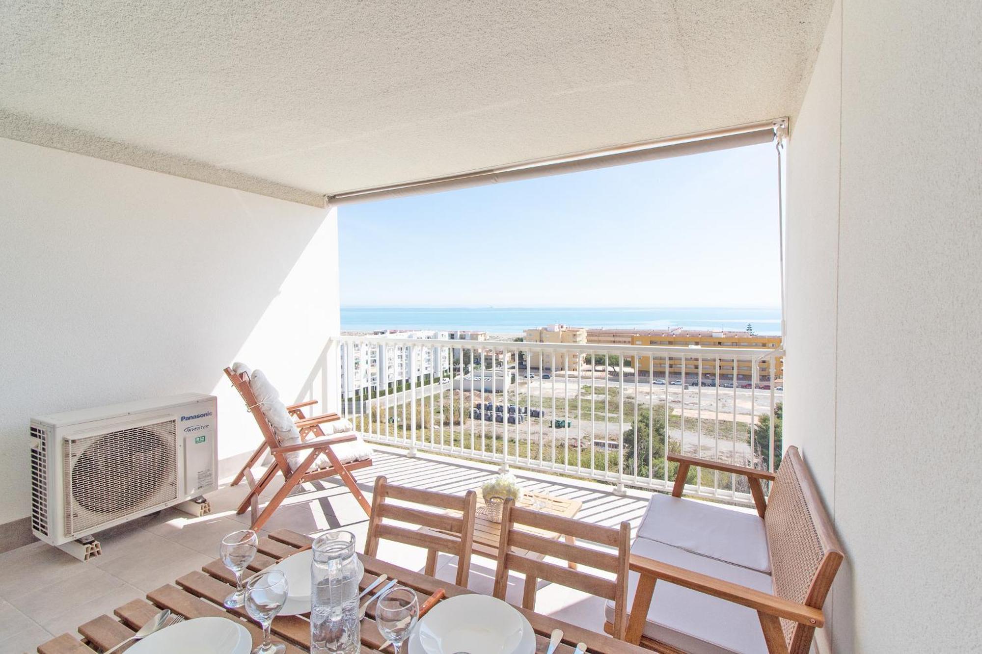 Global Properties, Moderno Apartamento Con Terraza Y Vistas Al Mar Canet d’En Berenguer Kültér fotó